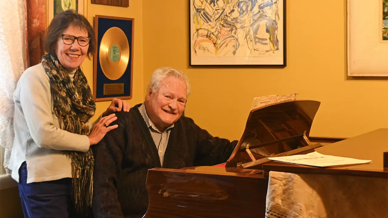 Elizabeth Campbell and Tom Edmonds, at home