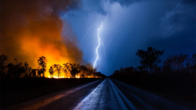 Fire and lightning, Top End, Australia